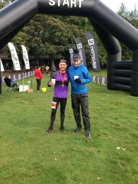 Cups of tea at the finish with Matthew.
