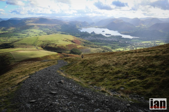The descent to Latrigg. Photo by Ian Coreless