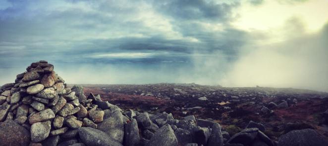 Looking east from the summit of Slieve Donard